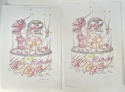 Lot 5074 - *Richard Drew, known as Zacron (British, 1943-2012) Collection of prints, mostly signed, 11 prints and several duplicates, 15 in total, the largest 36cm x 27cm, all loose. (15)