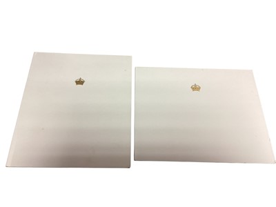 Lot 17 - H.M. Queen Elizabeth The Queen Mother, two signed 1995 and 1996 Christmas cards, each with gilt embossed crown to cover, colour photograph of Her Majesty to the inter...