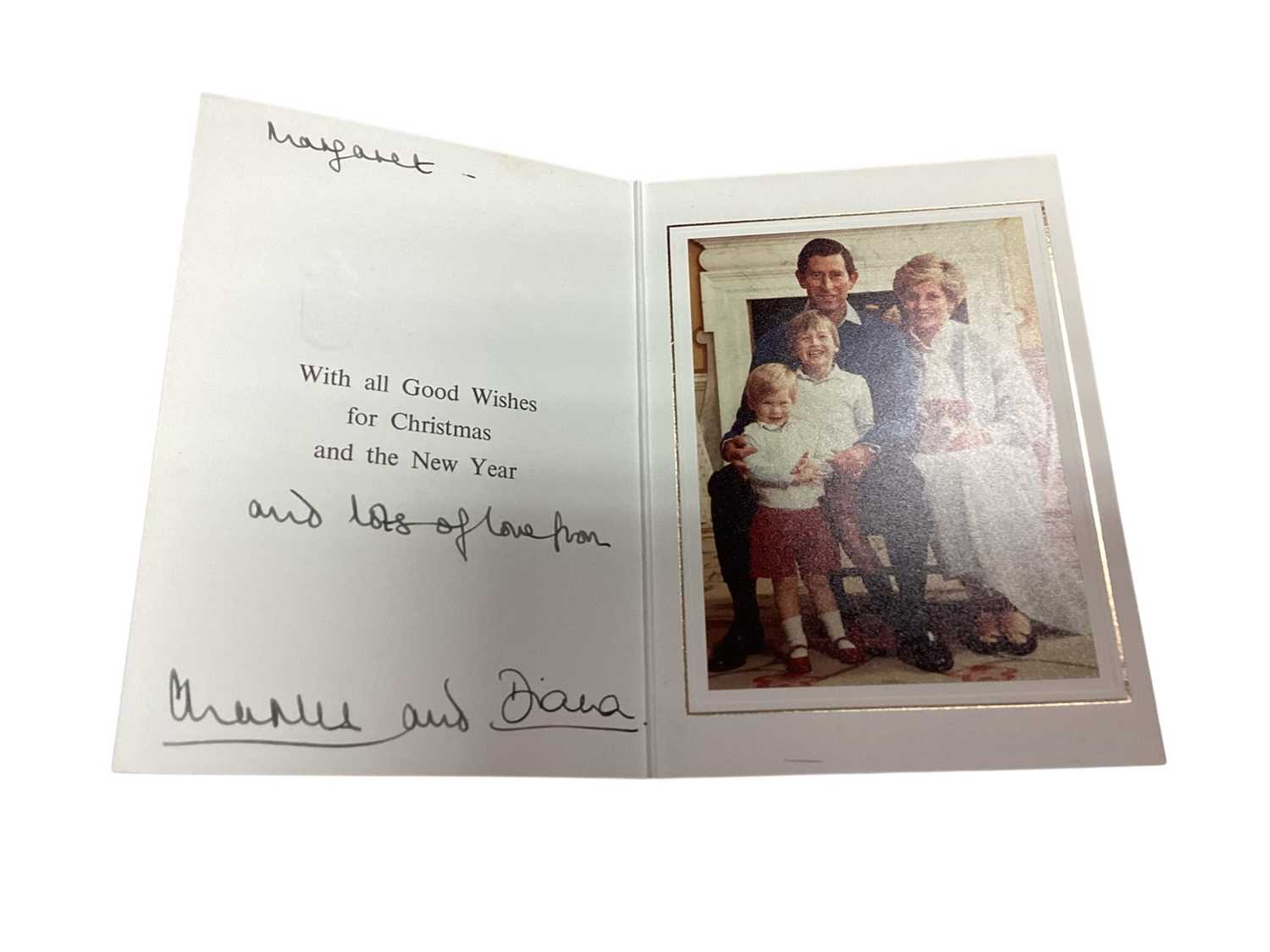 Lot 21 - T.R.H. The Prince and Princess of Wales, handwritten