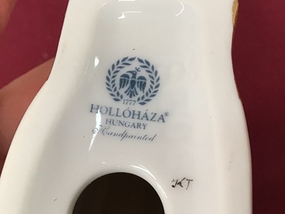 Lot 1165 - Herend porcelain figure of two swans numbered 5192, together with other Hungarian items