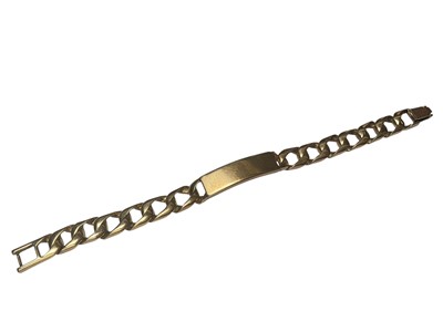 Lot 20 - Heavy 9ct gold identity bracelet