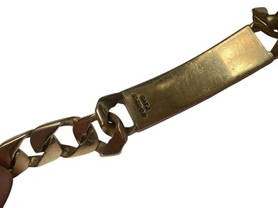 Lot 20 - Heavy 9ct gold identity bracelet