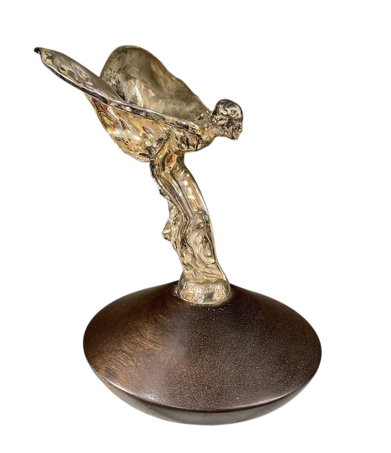 Lot 34 - Scarce Rolls-Royce solid silver Spirit of Ecstasy car mascot made for the 1977 Silver Jubilee