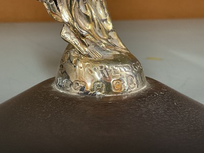 Lot 34 - Scarce Rolls-Royce solid silver Spirit of Ecstasy car mascot made for the 1977 Silver Jubilee