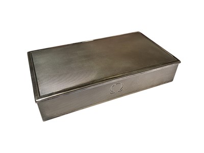 Lot 42 - Rare Omega sterling silver cigar box made to commemorate the Omega Constellation chronometer watches