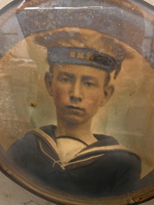Lot 820 - First World War (Memorial) Death plaque and medals together with a framed photograph of Walter Welcome Pain.