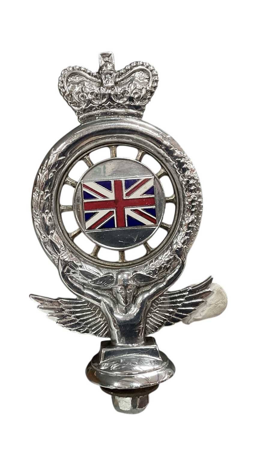 Lot 83 - Elizabeth II chromium plated Royal Automobile Club full members badge, numbered S55, 15.5cm in overall height.