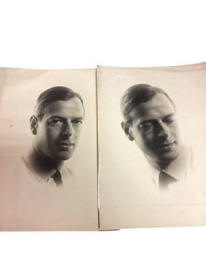 Lot 28 - H.R.H. Prince George Duke of Kent, four fine bromide print informal portrait photographs of the Duke by the Harlip Studio, Mayfair and signed by the photographer on the mounts, the largest 36 x...