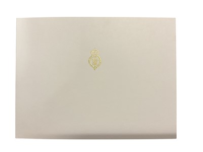 Lot 36 - H.R.H. Prince Charles Prince of Wales (now H.M. King Charles III), signed 1993 Christmas card with gilt Royal cyphers to cover, colour photograph of the relaxed Prince with his two sons in the Hi...