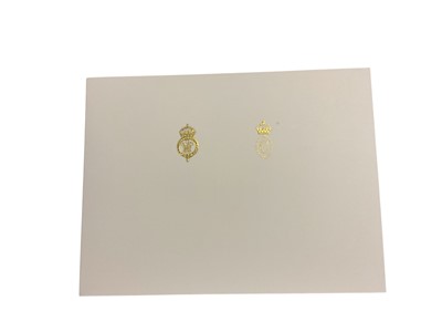Lot 54 - H.R.H. Prince Charles Prince of Wales (now H.M. King Charles III) and H.R.H. Camilla Duchess of Cornwall (now H.M. Queen Camilla) signed 2011 Christmas card with gilt Royal cyphers to cover, colou...
