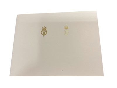 Lot 56 - H.R.H. Prince Charles Prince of Wales (now H.M. King Charles III) and H.R.H. Camilla Duchess of Cornwall (now H.M. Queen Camilla) signed 2013 Christmas card with gilt Royal cyphers to cover, colou...