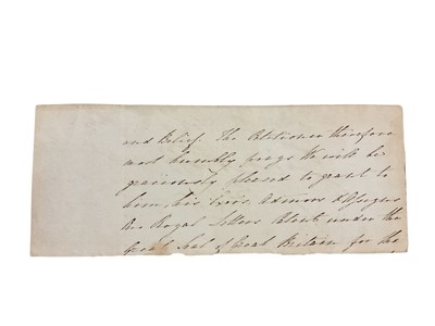 Lot 59 - H.M. King George IV signature on remnant of an official document, hand signed in ink