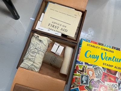 Lot 5062 - Folio Society books, stamp albums, 1930s first aid kit and sundries