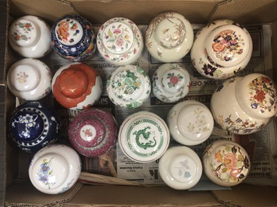 Lot 5061 - Three boxes of ginger jars to include Crown Staffordshire, Masons and Wedgwood