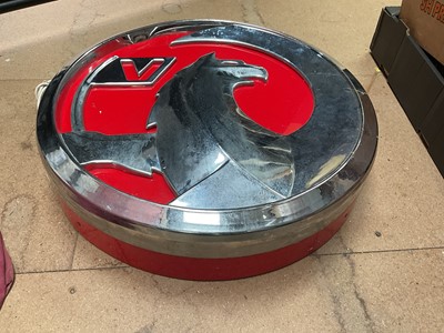Lot 31 - Contemporary Vauxhall illuminated dealership sign, 72cm in diameter