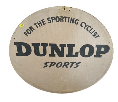 Lot 75 - Vintage Dunlop 'Sports' doubled sided sign, 60.5cm in diameter.