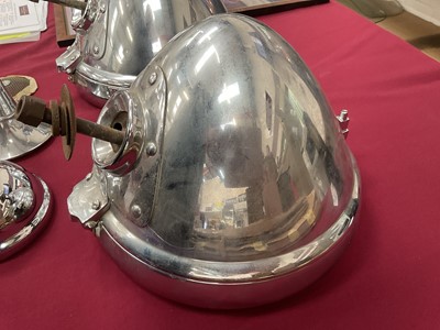 Lot 88 - Pair of 1940s / 50s Lucas P100 headlights.