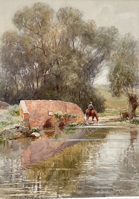 Lot 121 - Henry C. Jarvis (1867-1955) watercolour - In the Lambourn Valley, signed, dated May 1911 to label verso , 27cm x 20cm, glazed gilt frame
