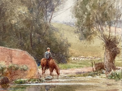 Lot 121 - Henry C. Jarvis (1867-1955) watercolour - In the Lambourn Valley, signed, dated May 1911 to label verso , 27cm x 20cm, glazed gilt frame