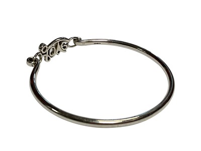 Lot 49 - Vera Wang diamond and sapphire 'Love' bangle, boxed