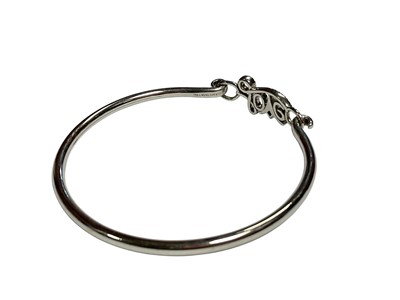 Lot 49 - Vera Wang diamond and sapphire 'Love' bangle, boxed