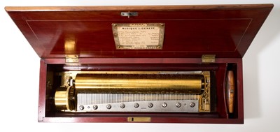 Lot 964 - Fine Nicole Freres Swiss music box playing eight airs, restored in 2000 and with article relating to the restoration