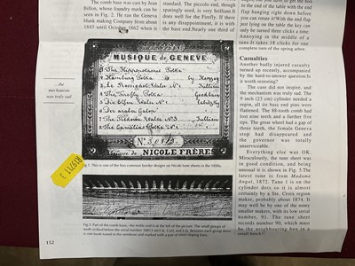 Lot 964 - Fine Nicole Freres Swiss music box playing eight airs, restored in 2000 and with article relating to the restoration