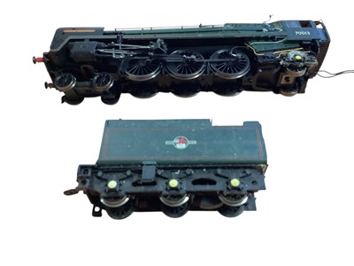 Lot 744 - Hornby OO Gauge BR maroon 4-6-2 Princess Class Princess Margaret Rose tender locomotive 46203, LMS maroon 4-6-2 Coronation Class Duchess of Norfolk tender locomotive 6226, GWR green 4-6-2 Battle...
