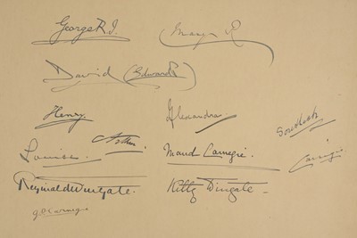 Lot 52 - Rare group of 1920s Royal signatures including T.M. King George V and Queen Mary, Edward Prince of Wales and Queen Alexandra..