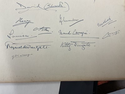 Lot 52 - Rare group of 1920s Royal signatures including T.M. King George V and Queen Mary, Edward Prince of Wales and Queen Alexandra..