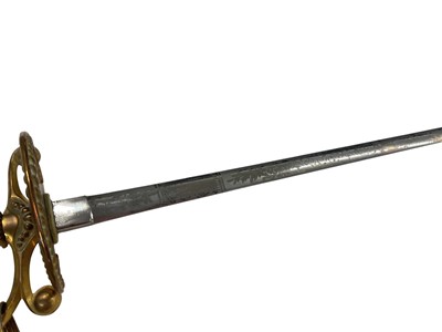 Lot 4 - 20th century British Diplomats' court sword with dress knot and scabbard