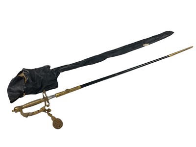 Lot 4 - 20th century British Diplomats' court sword with dress knot and scabbard