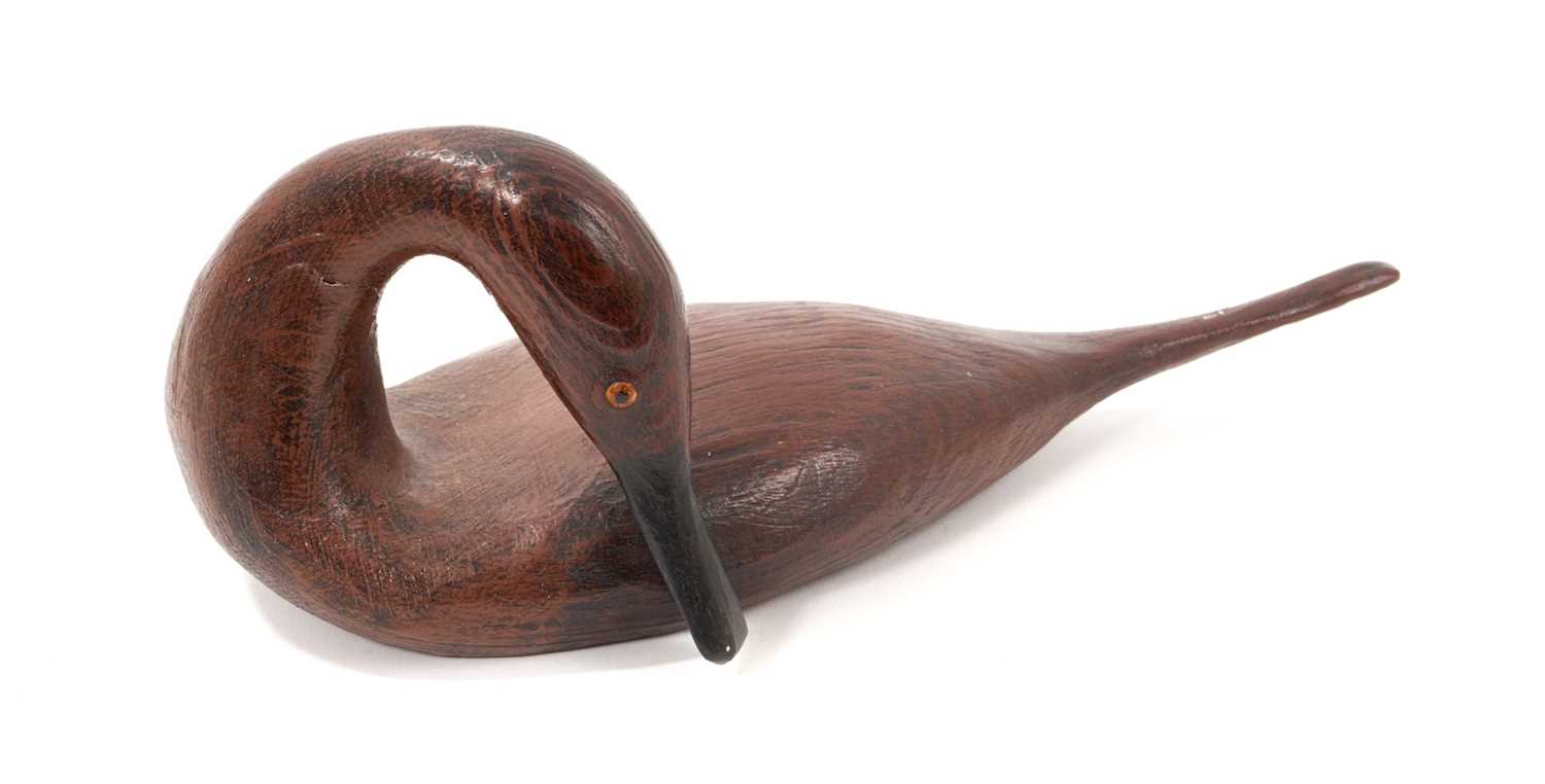 Lot 979 - *Guy Taplin (b. 1939), small carved sculpture of a Pintail