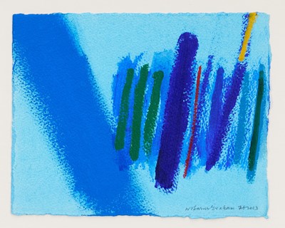 Lot Wilhelmina Barns-Graham (1912-2004) acrylic on paper, ‘Intent’, pencil signed and dated Feb. 2003, labels verso, 16cm x 20cm, glazed box frame