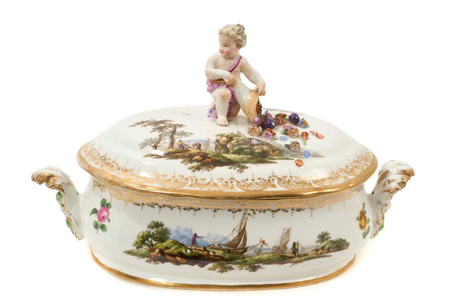 Lot 244 - Meissen tureen and cover