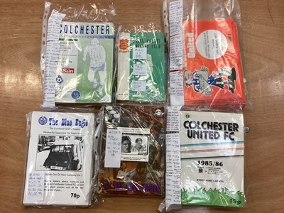 Lot 1133 - Large accumulation of Colchester United programmes, books, related items etc.