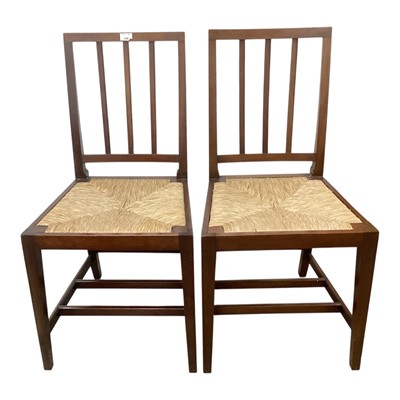 Lot The Coronation of King Edward VII 1902, pair Coronation chairs with mahogany frames stamped 'Edward VII Coronation'