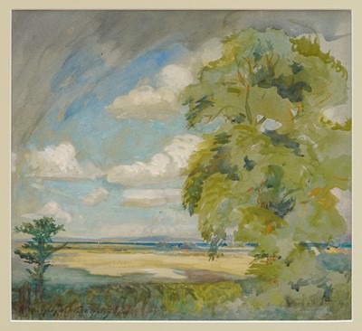 Lot Marjory Violet Watherston (1881-1969) watercolour - 'Sunshine after the Rain, over The Solent', signed, 36cm x 39cm, in glazed frame
