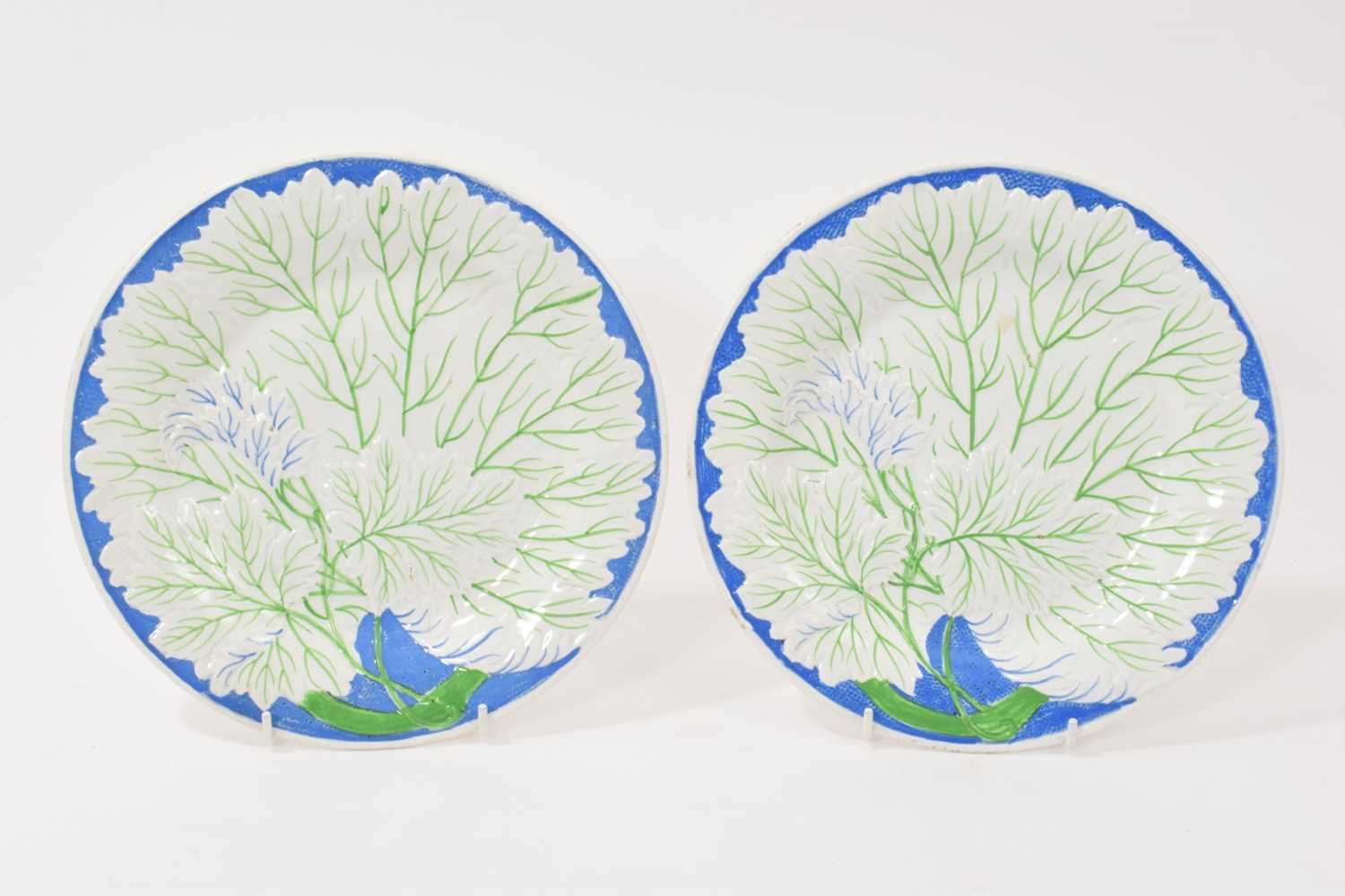Lot 5000 - Pair of 19th century leaf moulded plates