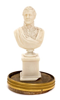 Lot Rare Georgian wax bust of Arthur Wellesley 1st Duke of Wellington by David Morison