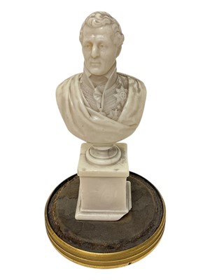 Lot 14 - Rare Georgian wax bust of Arthur Wellesley 1st Duke of Wellington by David Morison