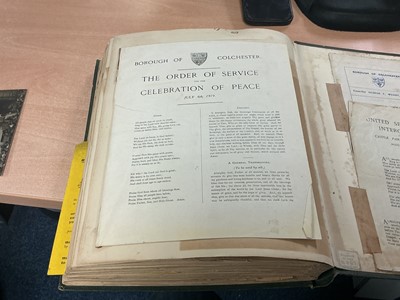 Lot 793 - Colchester interest- a fascinating album entitled ‘Reminiscences of the Great War Aug. 4th 1915 - Nov. 11th 1918’, relations and friends o...