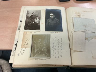 Lot 793 - Colchester interest- a fascinating album entitled ‘Reminiscences of the Great War Aug. 4th 1915 - Nov. 11th 1918’, relations and friends o...