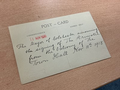 Lot 793 - Colchester interest- a fascinating album entitled ‘Reminiscences of the Great War Aug. 4th 1915 - Nov. 11th 1918’, relations and friends o...