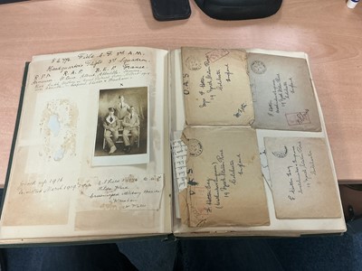 Lot 793 - Colchester interest- a fascinating album entitled ‘Reminiscences of the Great War Aug. 4th 1915 - Nov. 11th 1918’, relations and friends o...