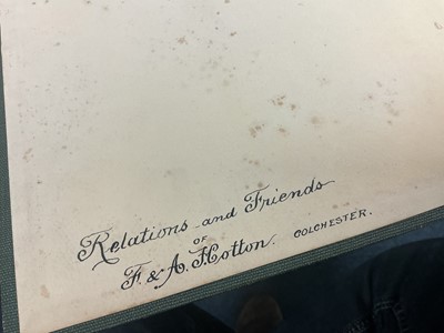 Lot 793 - Colchester interest- a fascinating album entitled ‘Reminiscences of the Great War Aug. 4th 1915 - Nov. 11th 1918’, relations and friends o...