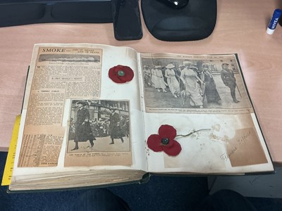 Lot 793 - Colchester interest- a fascinating album entitled ‘Reminiscences of the Great War Aug. 4th 1915 - Nov. 11th 1918’, relations and friends o...