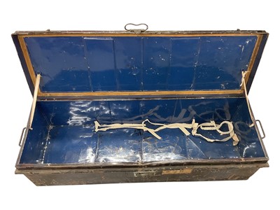 Lot 57 - Victorian Royal military uniform trunk with applied brass plaque engraved 'H.R.H The Duke of York.’