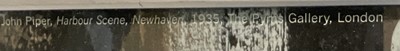 Lot 50 - John Piper centenary exhibition poster, Dulwich Picture Gallery 2003, 69cm x 49cm, glazed frame