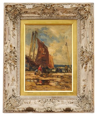 Lot *John Maclauchlan Milne (1885-1957) oil on canvas, Pittenweem, signed, 34cm x 24cm, framed
